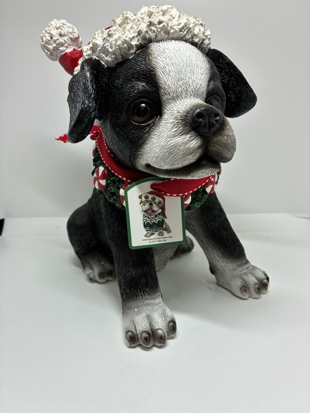 Cracker Barrel Boston Terrier "Full of Mischief" figurine RETIRED New in Box